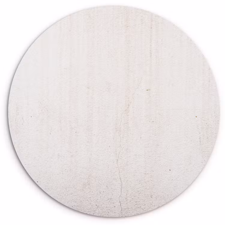 Beton - Muur - Wit Wandcirkel kunststof plaat 5mm dik klein -3d