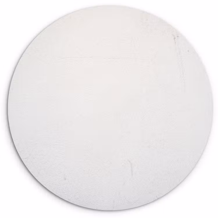 Beton - Wit - Modern Wandcirkel kunststof plaat 5mm dik klein -3d