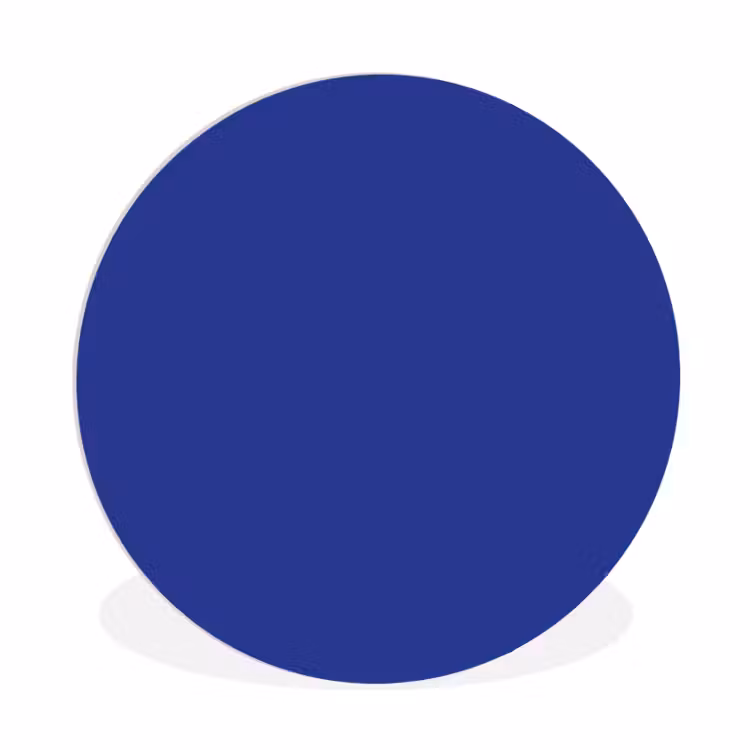 Blauw - Effen kleur - Donkerblauw Wandcirkel kunststof plaat 5mm dik klein 188 -3d