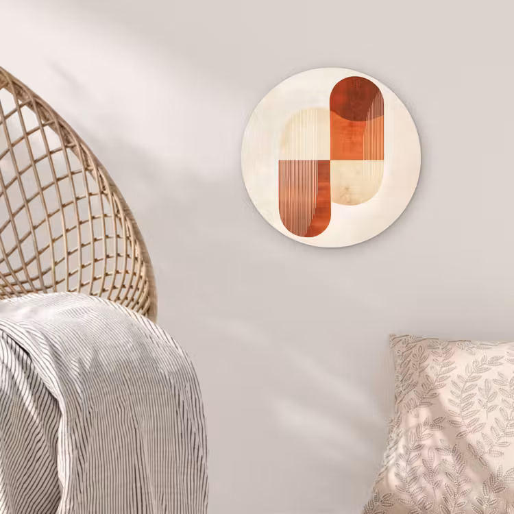 Bogen - Beige - Vormen Wandcirkel kunststof plaat 5mm dik klein -sfeer5