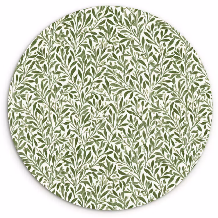 Botanisch - Takken - Groen Wandcirkel kunststof plaat 5mm dik klein 188 -3d