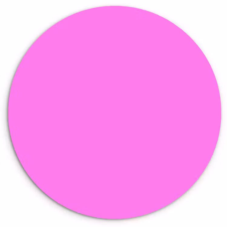Bright - Orchid - Roze Wandcirkel kunststof plaat 5mm dik klein 188 -3d