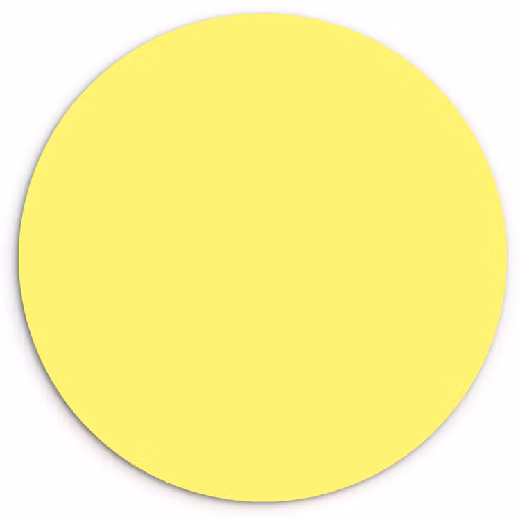 Buttery - Beige - Geel Wandcirkel kunststof plaat 5mm dik klein 188 -3d