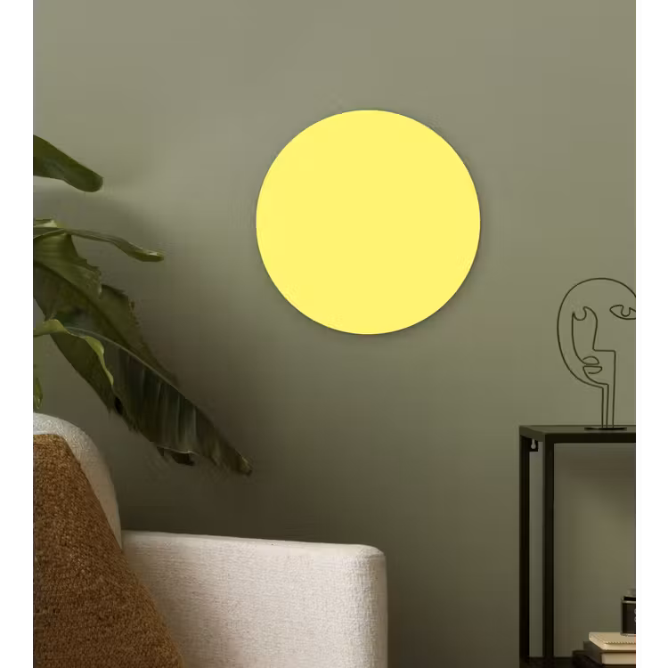 Buttery - Beige - Geel Wandcirkel kunststof plaat 5mm dik klein 188 -sfeer3