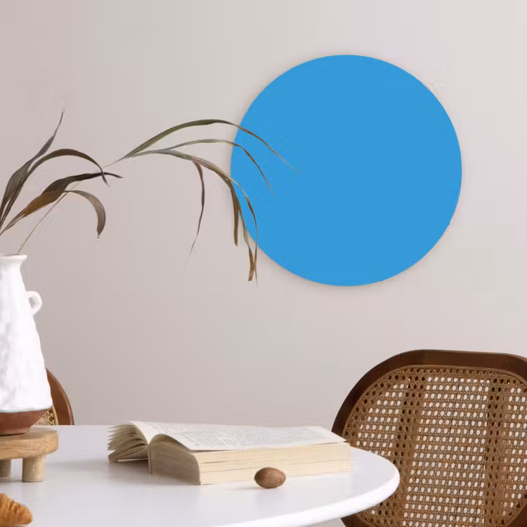 Cerulean - Breeze - Blauw Wandcirkel kunststof plaat 5mm dik klein 188 -sfeer4