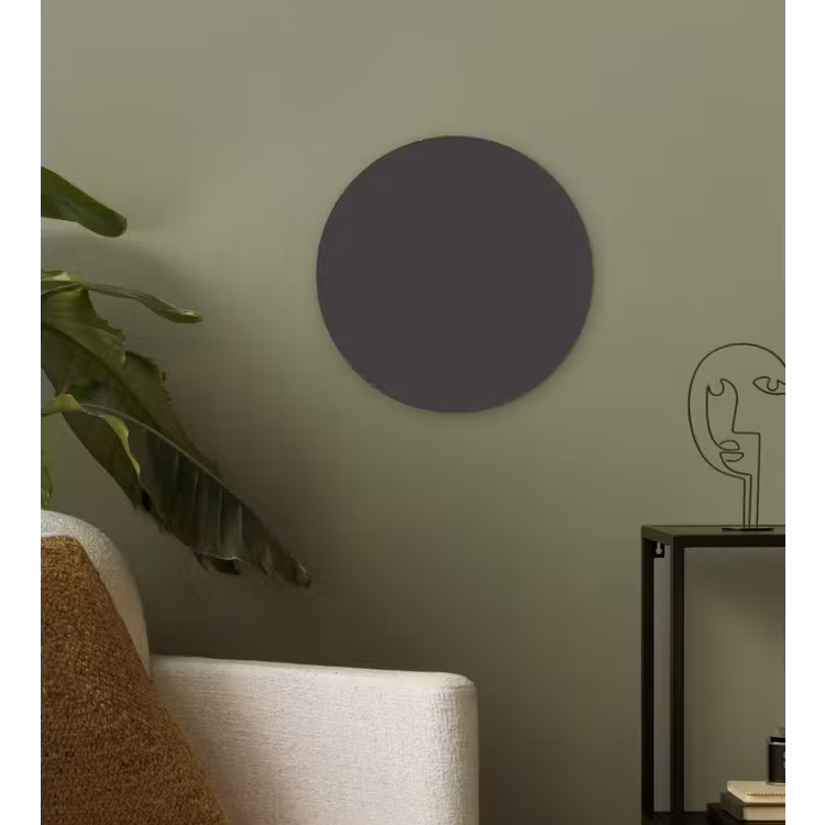 Charcoal - Grijs- Grey Wandcirkel kunststof plaat 5mm dik klein 188 -sfeer3