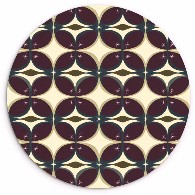Cirkel - Retro - Kleurrijk Wandcirkel kunststof plaat 5mm dik klein 188 -3d