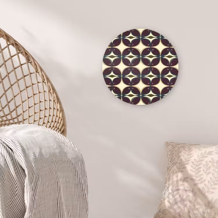 Cirkel - Retro - Kleurrijk Wandcirkel kunststof plaat 5mm dik klein 188 -sfeer5