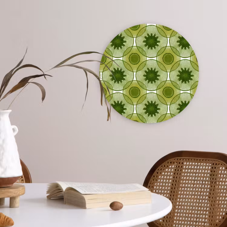 Cirkels - Patroon - Groen Wandcirkel kunststof plaat 5mm dik klein 188 -sfeer4