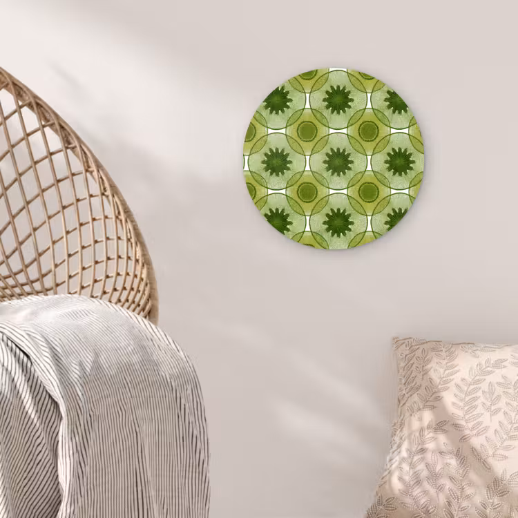 Cirkels - Patroon - Groen Wandcirkel kunststof plaat 5mm dik klein 188 -sfeer5