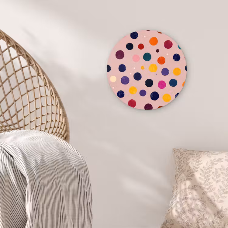 Cirkels - Patroon - Kleurrijk Wandcirkel kunststof plaat 5mm dik klein 188 -sfeer5
