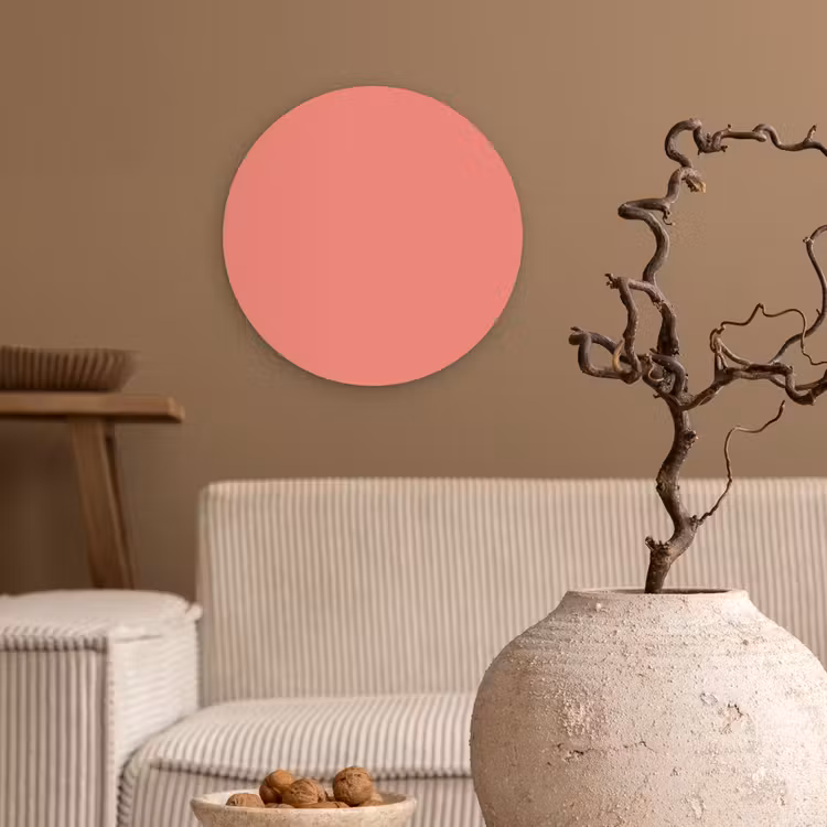 Coral - Reef - Rood Wandcirkel kunststof plaat 5mm dik klein 188 -sfeer1