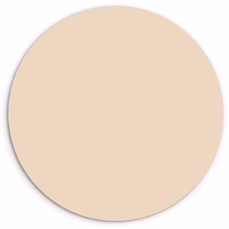Cream - Nude - Neutraal Wandcirkel kunststof plaat 5mm dik klein 188 -3d