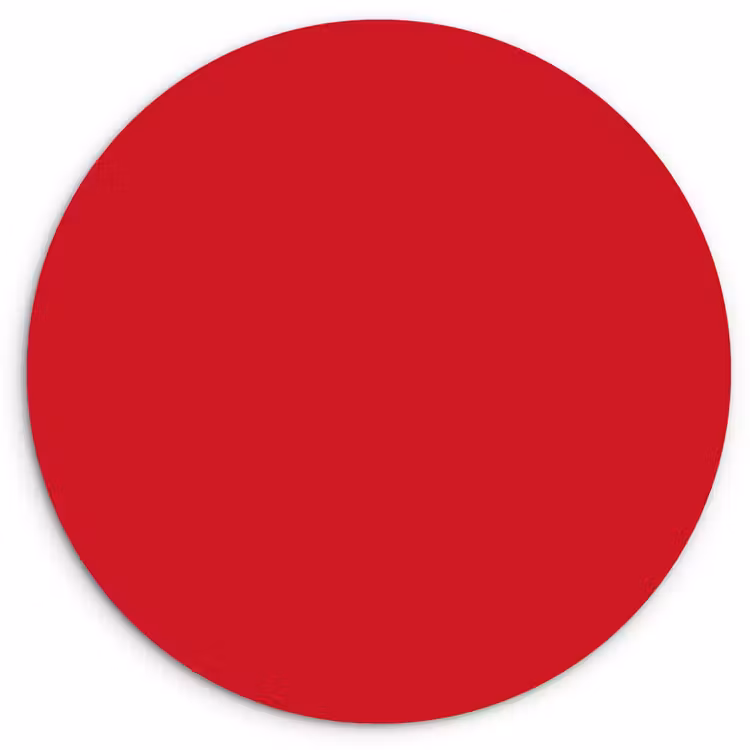 Crimson - Velvet - Rood Wandcirkel kunststof plaat 5mm dik klein 188 -3d