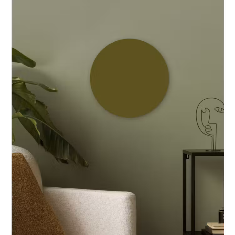 Dark - Olive - Groen Wandcirkel kunststof plaat 5mm dik klein 188 -sfeer3