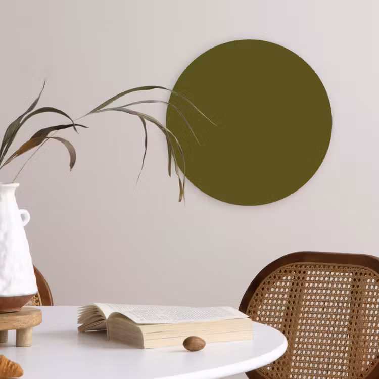 Dark - Olive - Groen Wandcirkel kunststof plaat 5mm dik klein 188 -sfeer4