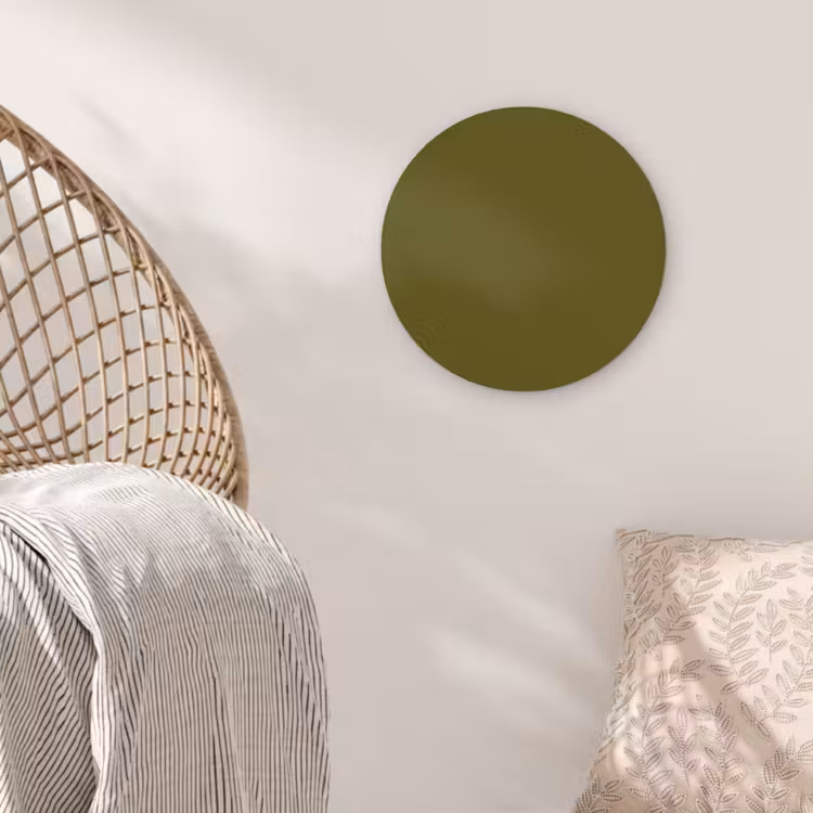 Dark - Olive - Groen Wandcirkel kunststof plaat 5mm dik klein 188 -sfeer5