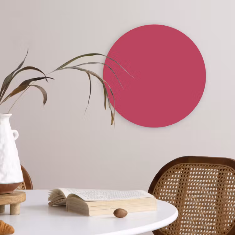 Deep - Berry - Rood Wandcirkel kunststof plaat 5mm dik klein 188 -sfeer4