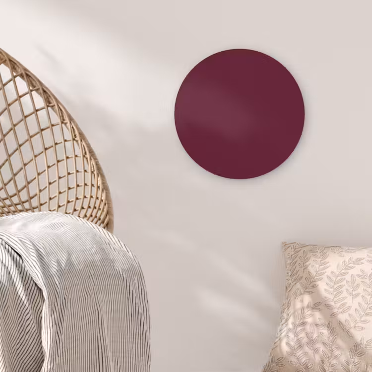 Deep - Plum - Paars Wandcirkel kunststof plaat 5mm dik klein 188 -sfeer5