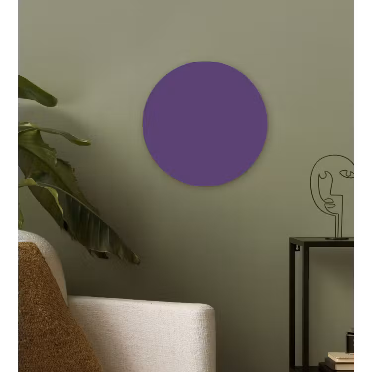 Deep - Plum - Paars Wandcirkel kunststof plaat 5mm dik klein 188 -sfeer3