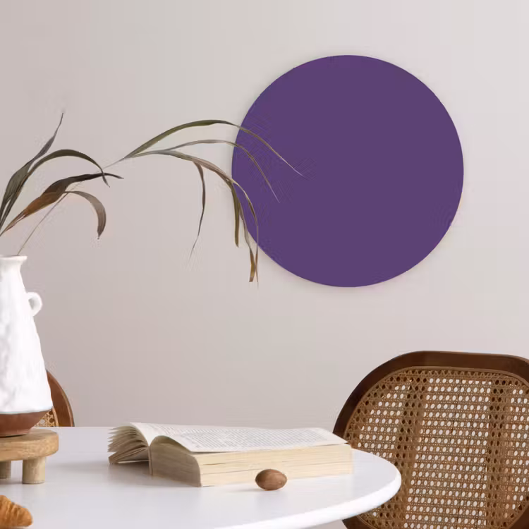 Deep - Plum - Paars Wandcirkel kunststof plaat 5mm dik klein 188 -sfeer4