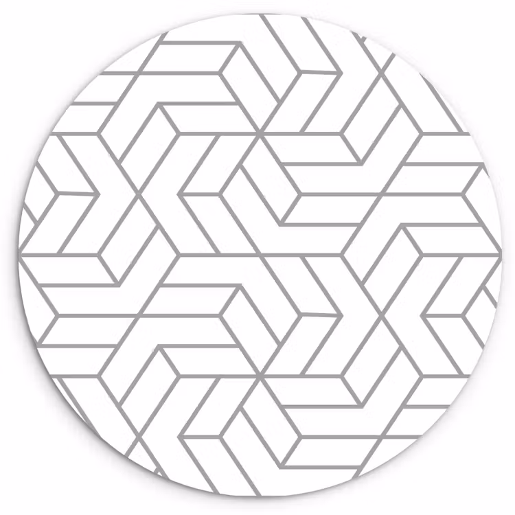 Design - Geometrie - Patroon Wandcirkel kunststof plaat 5mm dik klein 188 -3d