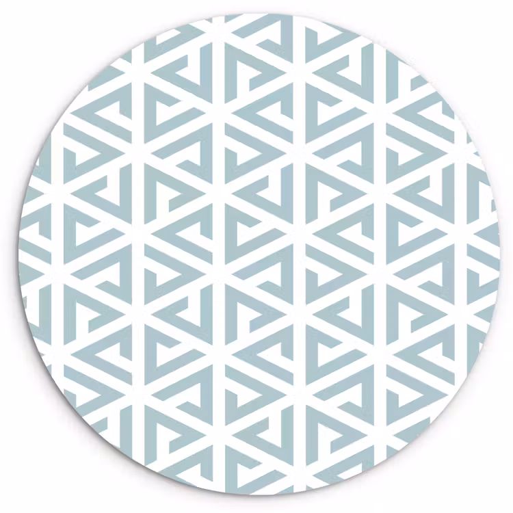 Design - Geometrie - Patroon - Driehoek Wandcirkel kunststof plaat 5mm dik klein 188 -3d