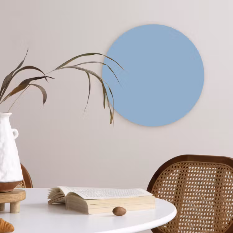 Dusty - Denim - Blauw Wandcirkel kunststof plaat 5mm dik klein 188 -sfeer4