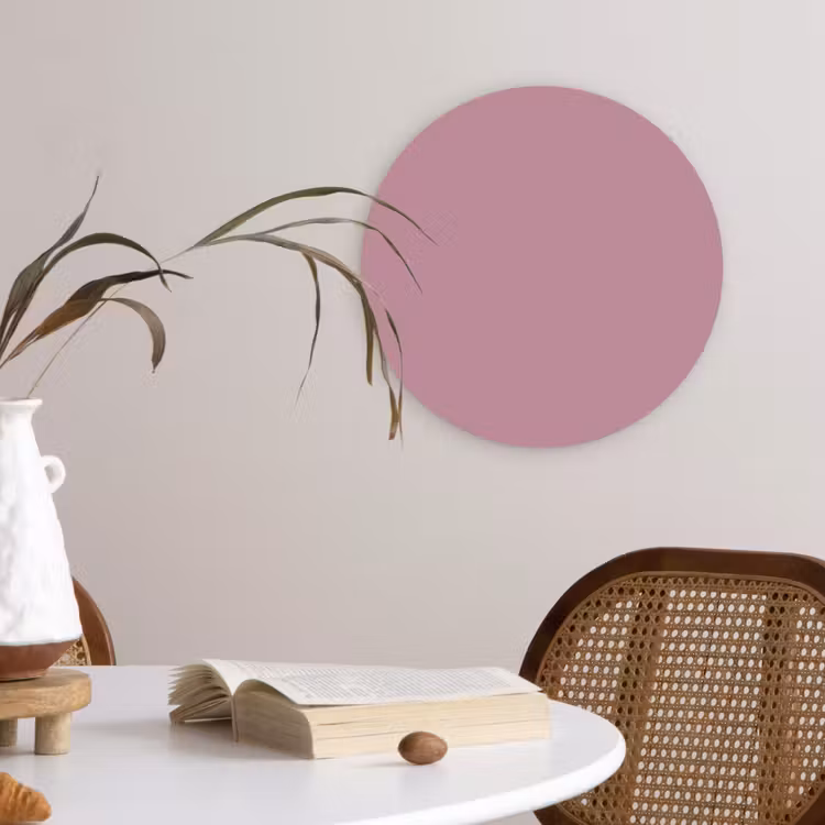 Dusty - Mauve - Paars Wandcirkel kunststof plaat 5mm dik klein 188 -sfeer4
