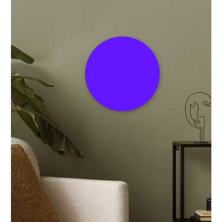 Electric - Indigo - Paars Wandcirkel kunststof plaat 5mm dik klein 188 -sfeer3
