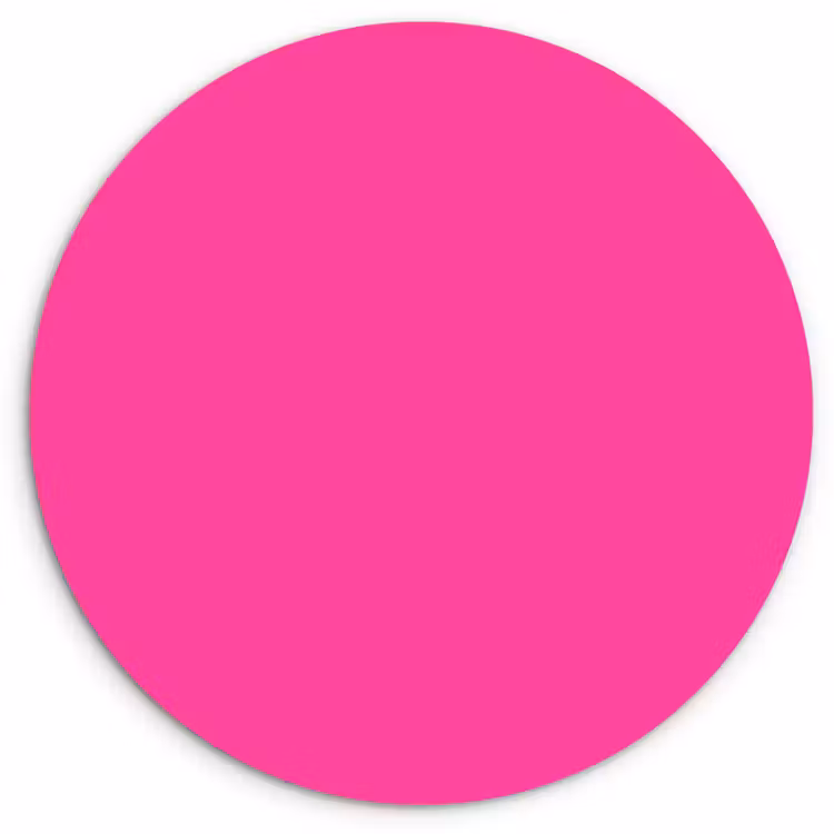 Electric - Magenta - Roze Wandcirkel kunststof plaat 5mm dik klein 188 -3d