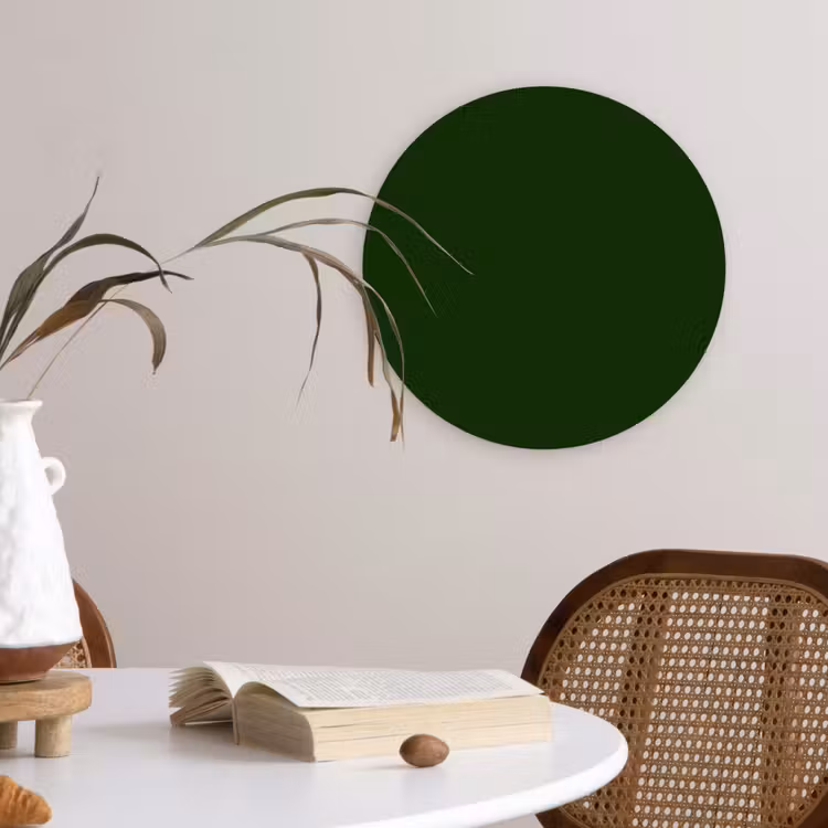 Forest - Green - Groen Wandcirkel kunststof plaat 5mm dik klein 188 -sfeer4