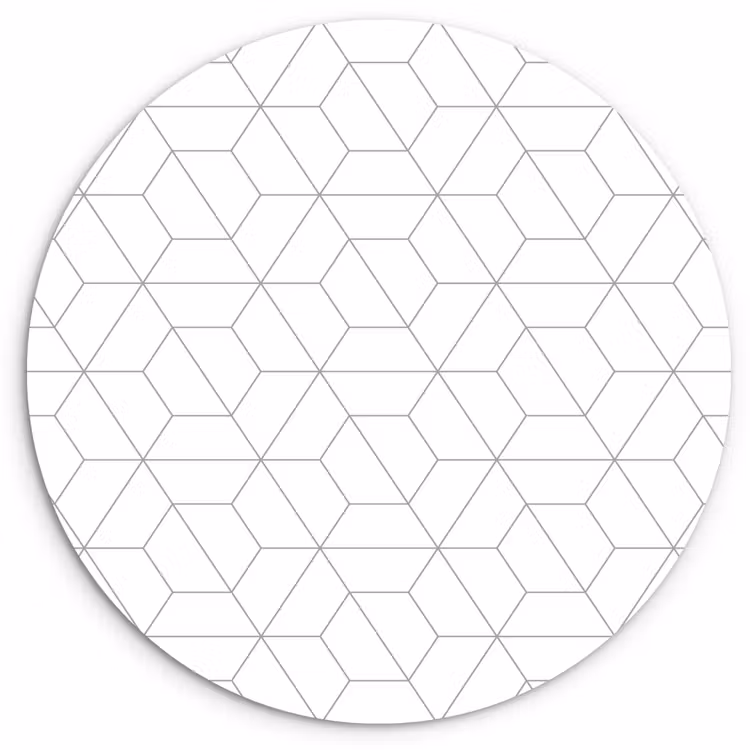 Geometrie - Lijn - Patroon Wandcirkel kunststof plaat 5mm dik klein 188 -3d