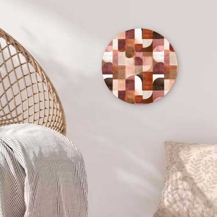 Geometrie - Modern - Retro Wandcirkel kunststof plaat 5mm dik klein 188 -sfeer5