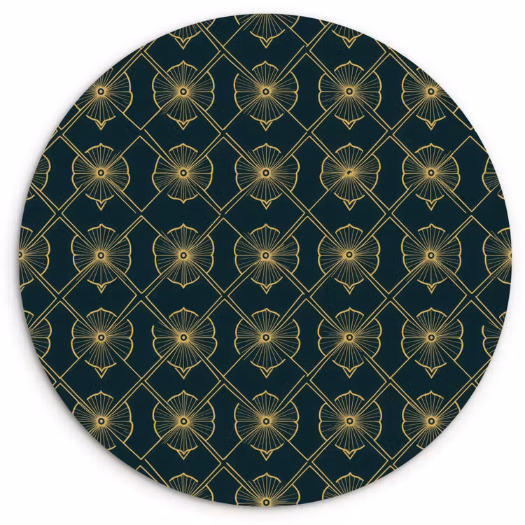 Geometrisch - Elegant - Groen Wandcirkel kunststof plaat 5mm dik klein 188 -3d
