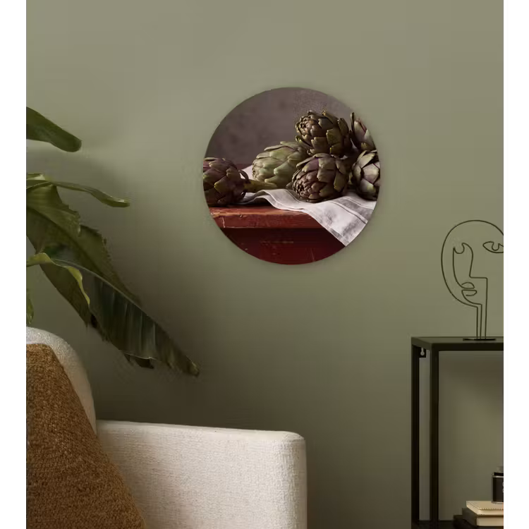 Muurcirkel glas - Artisjok - Eten - Rustiek - Artisjok - Eten - Rustiek Wandcirkel plexiglas klein