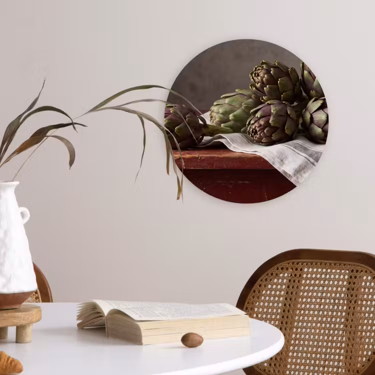 Muurcirkel glas - Artisjok - Eten - Rustiek - Artisjok - Eten - Rustiek Wandcirkel plexiglas klein