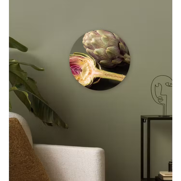 Muurcirkel glas - Artisjok - Paars - Voedsel - Artisjok - Paars - Voedsel Wandcirkel plexiglas klein