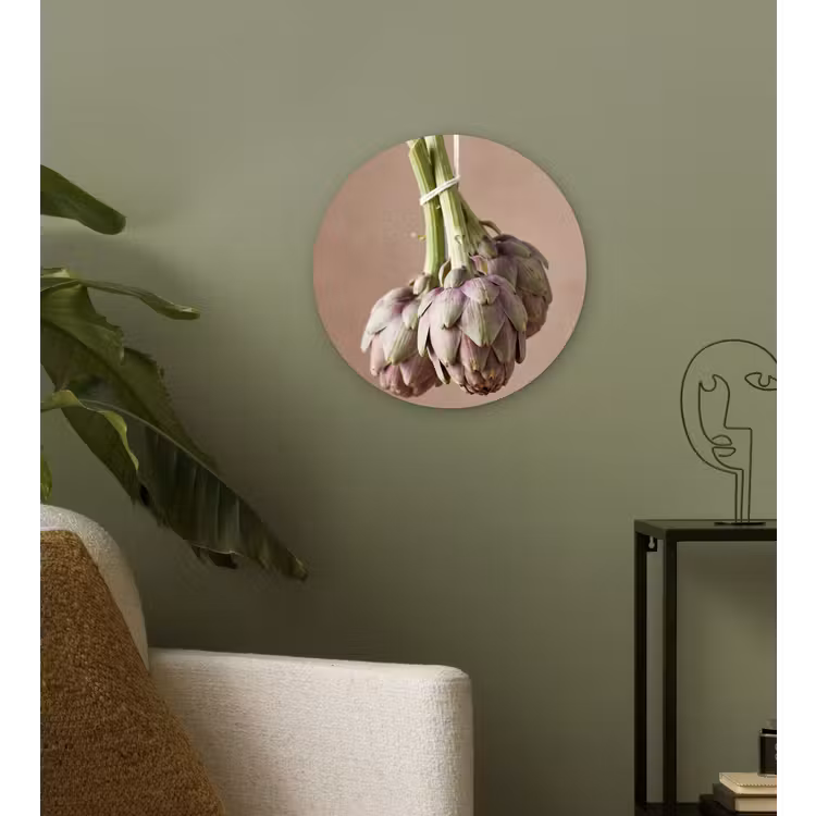 Muurcirkel glas - Artisjokken - Hangend - Groenten - Artisjokken - Hangend - Groenten Wandcirkel plexiglas klein