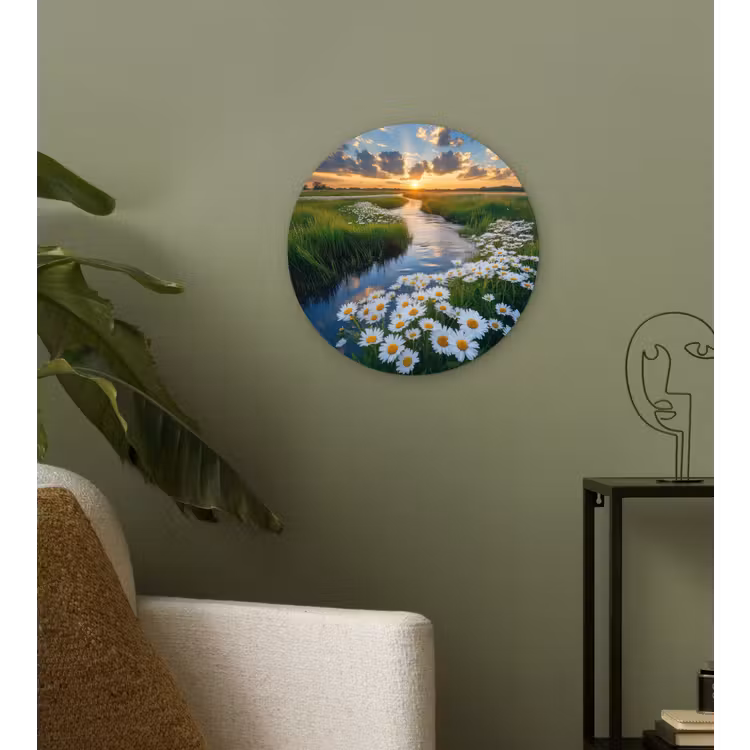 Beekje - Landschap - Margriet Wandcirkel plexiglas klein -sfeer3