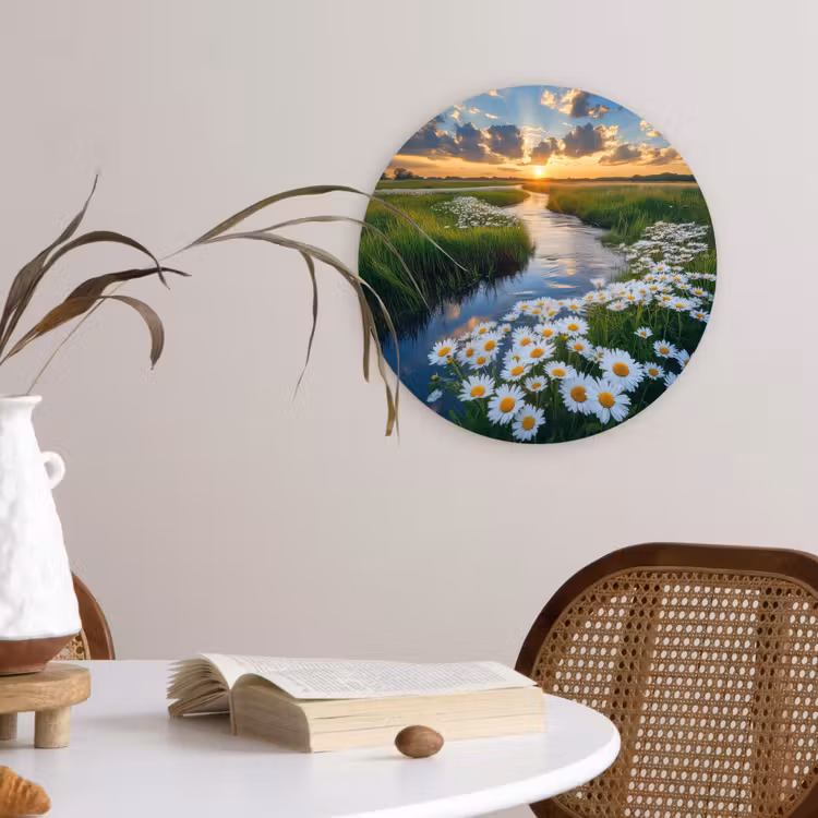 Beekje - Landschap - Margriet Wandcirkel plexiglas klein -sfeer4