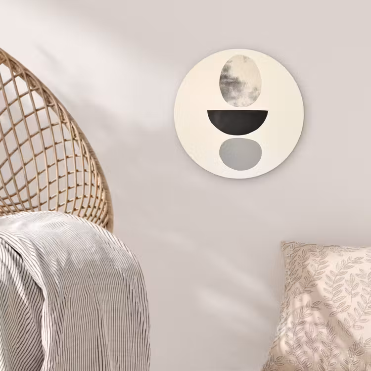 Beige - Japandi - Wabi sabi Wandcirkel plexiglas klein -sfeer5