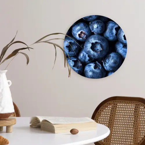 Bessen - Blauw - Fruit Wandcirkel plexiglas klein -sfeer4