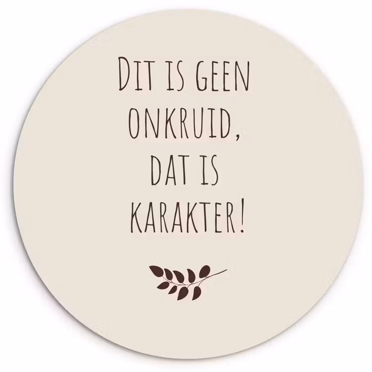 Bruin - Minimalistisch - Quote - Zomer Wandcirkel plexiglas klein -3d