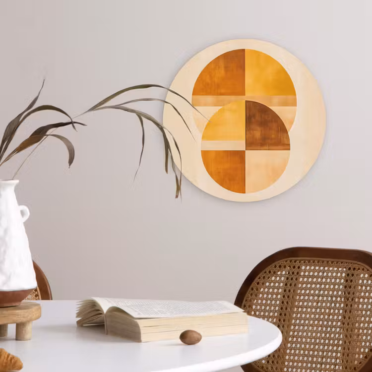 Cirkels - Geel - Minimalistisch Wandcirkel plexiglas klein -sfeer4
