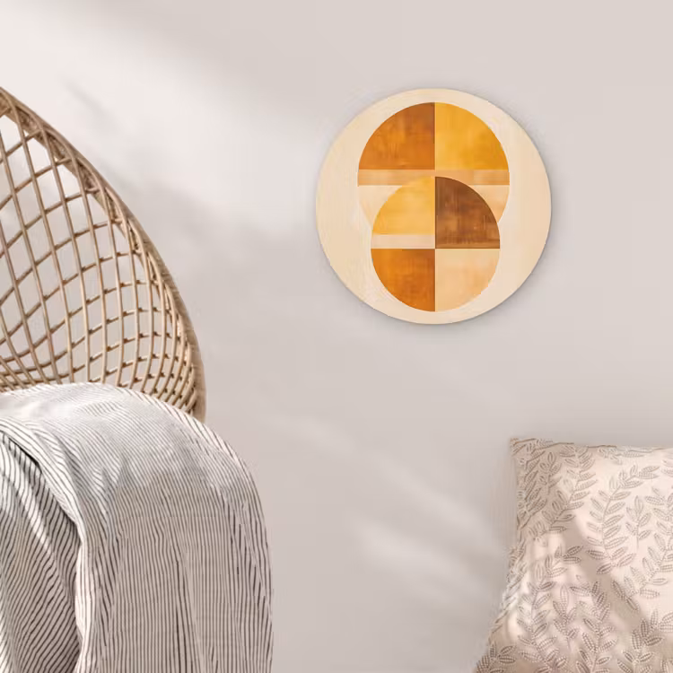 Cirkels - Geel - Minimalistisch Wandcirkel plexiglas klein -sfeer5