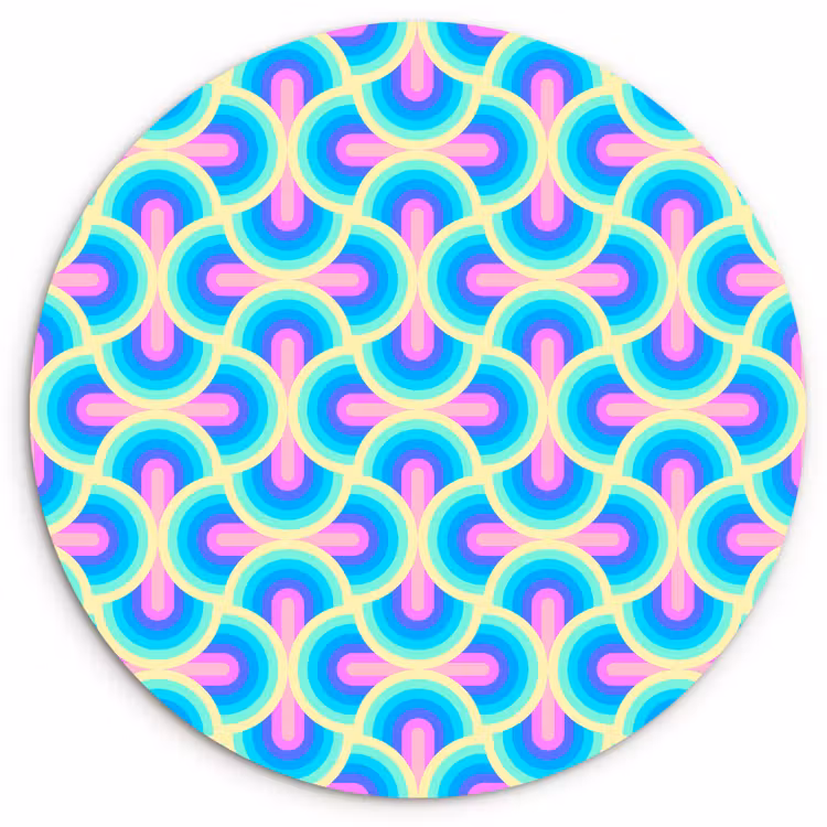 Cirkels - Neon - Bogen Wandcirkel plexiglas klein 852 -3d