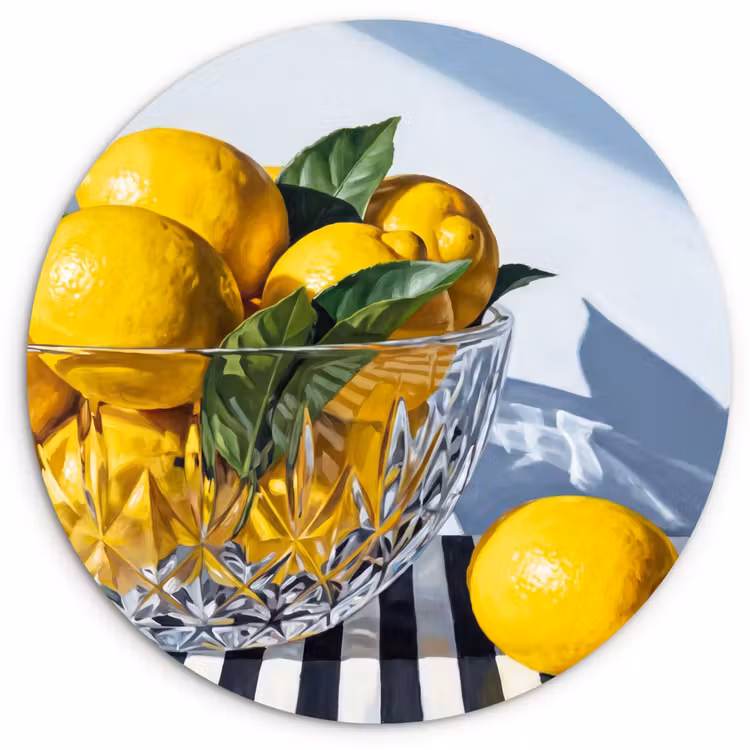 Muurcirkel glas - Citroenen - Fruit - Geel - Citroenen - Fruit - Geel Wandcirkel plexiglas klein