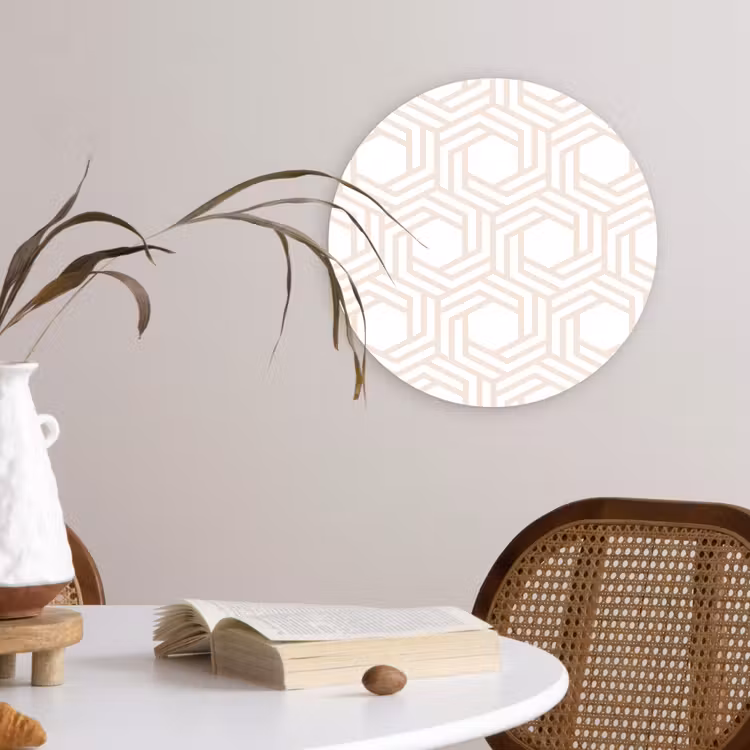 Design - Geometrie - Patroon Wandcirkel plexiglas klein 852 -sfeer4
