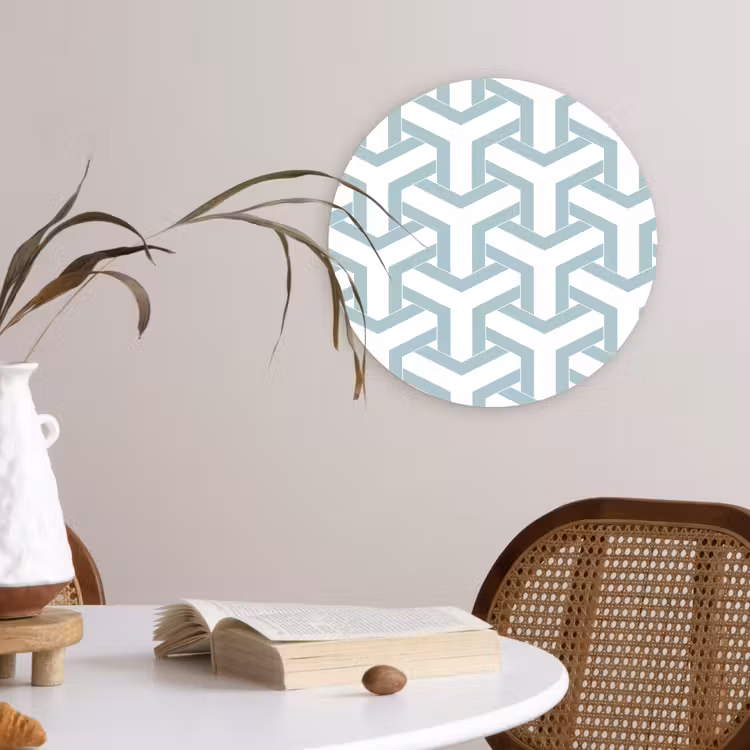Design - Lijn - Patroon Wandcirkel plexiglas klein 852 -sfeer4